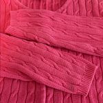 Pierre Cardin  Cotton Cableknit Cardigan Pink Size Medium Photo 5