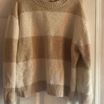American Eagle  Tan Striped Sweater Photo 0