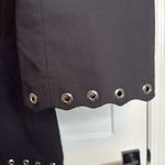 ZARA Woman Black Straight Leg Pant with Grommet Detail - M Photo 1