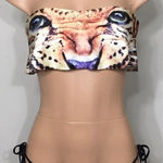 Wildfox New.  Tiger bandeau bikini. S-top/M-bottom Photo 0