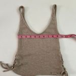 Urban Outfitters  Project Social T Ribbed Knit Tank Women’s Small Beige Tie Side Photo 3