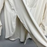 H&M  Perforated Cream Tunic Top Womens Large Party Business Career Quiet Luxury Photo 8