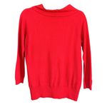 Talbots A6  XS Red Cowl Neck 3/4 Sleeve Knit Sweater‎ Blouse Top Pullover Photo 5