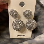 EXPRESS NWT sparkly silver drop earrings Photo 1