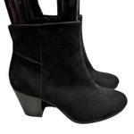 Old Navy  Black Suede Round Toe Ankle Booties Women’s Size 9 Photo 0
