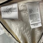 Emma James Emma & James V-neck Button‎ Front Cardigan Womens L cable knit White classic Photo 2