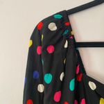 RIXO Target Black Colorful Polkadot Puff Sleeve Long Sleeve Mini Dress Women's 2 Photo 3