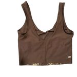 Marika Brown Gold glitter sparkle design athletic workout sporty gym Tank Small Photo 1