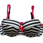 Victoria's Secret Very Sexy Push Up Black White Striped Underwire Bra Size 34C Photo 7