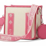 Steve Madden  Pink and Cream Beach Tote Photo 0
