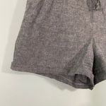 Uniqlo Women's Grey High Rise Cotton Linen Blend Shorts Size L Photo 2