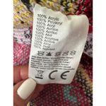 Christmas Santa Reindeer Snowman Fair Isle Poncho One Size Tassel Trim Black Photo 3