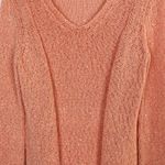 Chico's V-Neck Sequin Orange Open Knit Sweater Size M Photo 4