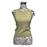Loft Vintage Kelly Green Wool Sweater Vest Women’s Size 8 Cropped Knit Tank Photo 1