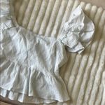 Miami  White Ruffled Women's Top Photo 1