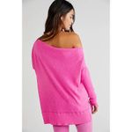 We The Free Get Together Long Sleeve Off Shoulder Top Size Small Pink Slouchy Photo 1