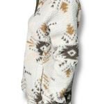 Avalanche Womens Full Zip Sherpa Fleece Jacket Sweatshirt Aztec Print Medium Photo 4