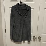 Gray 1/3 zip up‎ long sleeve tight light knit sweater women's size 2XL WS2 Photo 1