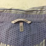 PINK - Victoria's Secret Victoria's Secret Sleep Shirt Button Front Striped Cotton Purple Medium Photo 4