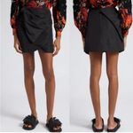 Farm Rio  Black Taffeta Mini Skirt XL Photo 3