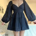 Boutique Shop Neighbor Navy Babydoll Dress Photo 2