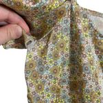 ZARA  Satin Effect Puff Sleeve Floral Mini Dress in Yellow/Pink/Blue Size M Photo 11