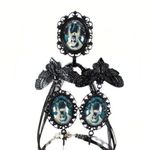 Handmade Gothic Victorian "Moonlit Wings" Gothic Fairy Necklace & Earrings Set Photo 6
