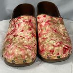 Sanita Shoes Womens Danish Clogs Marble Pink Orange Nurse Slip On Sz 38 7.5 8 Photo 2