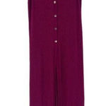 Coin 1804 Lagenlook ribbed Sleeveless Button High Lo Hem Cardigan Maroon Size XS Red Photo 0