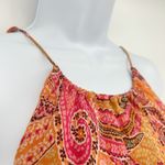 Ann Taylor  Womens Vintage Y2K 90s Paisley Halter Neck Silk Party Dress Size 4 Photo 4