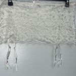 Wide Lace Suspenders White XL Skirt Photo 0