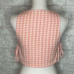 ZARA Pink Houndstooth Cropped Sleeveless Top Xs Photo 2
