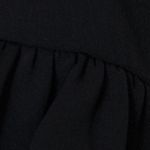 ZARA  Black Deep V Neck Ruffle Pullover Short Sleeve Shift Mini Dress Size S Photo 10