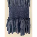 The Pants Store  M Blue Drop Waist Snakeskin Print Sleeveless Smocked Dress Navy Photo 7