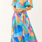 Lime Lush Royal Blue Wrap Midi Dress Photo 0