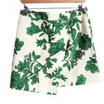 Rococo Sand White Green Floral Print Asymmetric Mini Skirt Size Medium Photo 3