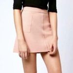 Topshop  Pink Cargo Style Mini A Line Skirt Size 4 Raw Hem MOTO Preppy Casual Photo 0