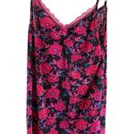 Carol Rose  Black and Pink Floral Pajama Set Photo 1