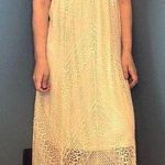 Solitaire Bohemian Cream Lace Knit Maxi Dress size M Photo 0