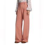 See By Chloe Women's Muted Clay Cotton Wide Leg Pleated Trouser Pant Size 12 NWT Photo 10
