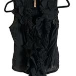 Elegant Black Ruffled Women's Top xS Photo 0