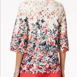 Charter Club NWOT  Light Beige Floral Blouse Top Photo 3