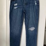 Loft  Boyfriend Distressed Classic Blue Denim Jeans size 30/10 Photo 4