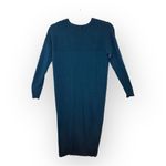 ASOS Teal Knit Midi Sweater Dress 0 Long Sleeve Cozy Minimalist Winter Style Photo 1