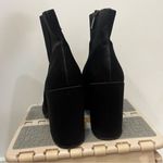 Jessica Simpson  black chunky heel boots black satin shiny size 10 Photo 4