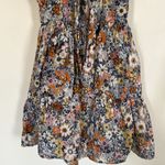 American Eagle Floral Button-Front Puff Sleeve Tie-Back Mini Dress XS Photo 7