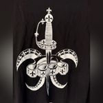 Lauren Moshi  Sword & Brass Kuckles Women’s Black Cardigan Size Small Photo 6