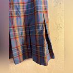 Vintage Plaid Blue Red khaki Pleated Women's Mini Skirt Sz 12 school girl preppy Photo 5