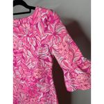 Lilly Pulitzer Alden Dress Women's XS Pink Pawsitive Cattitude Pink Jersey Prep Photo 2