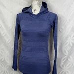 Lululemon Rest Less Hoodie Gatsby Blue White Long Sleeve Size 4 Photo 10
